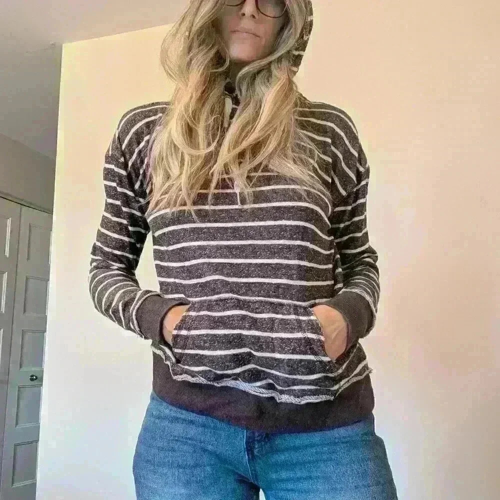 Jo&Co  Jeans, Hoodie, Mauve, aubergine, Size Lg